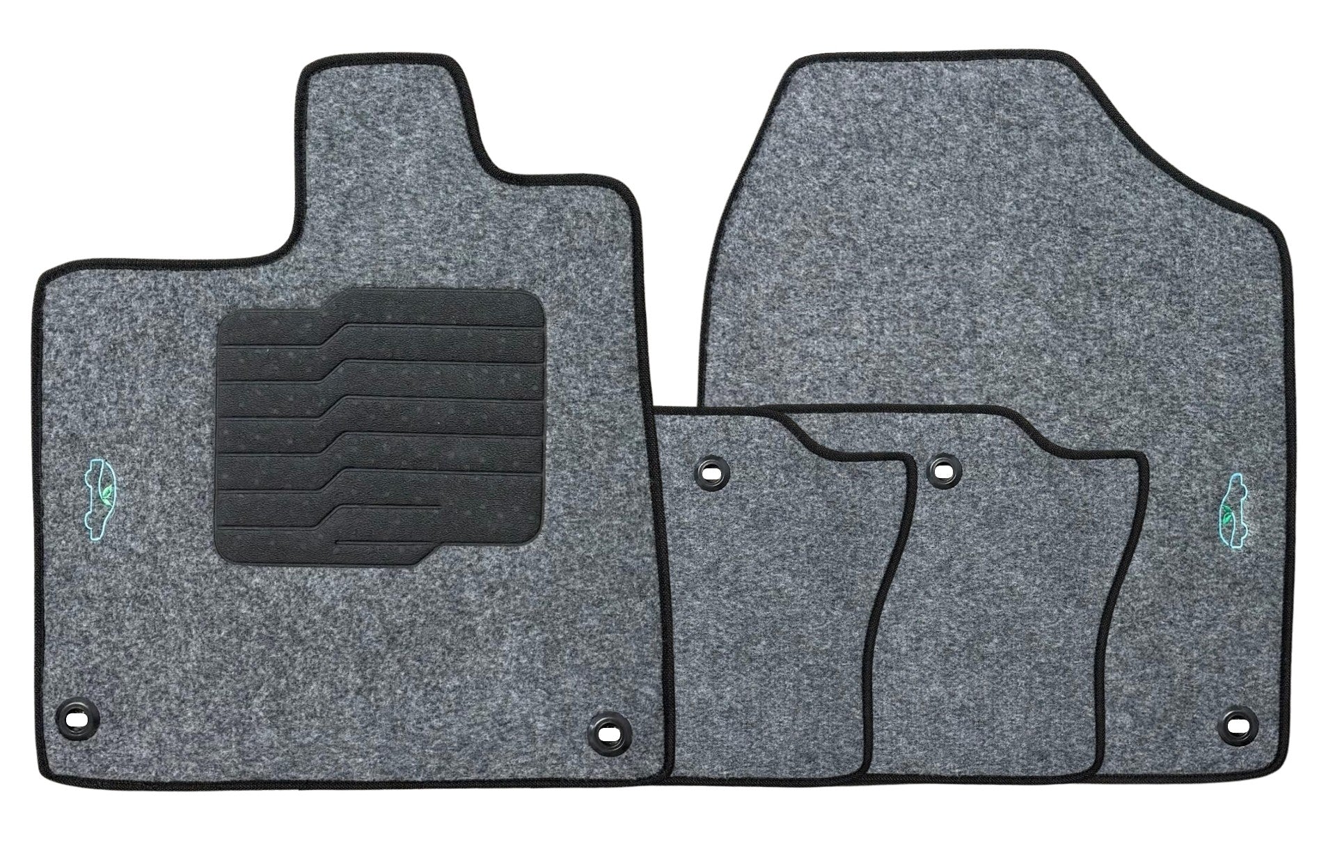 Carpet Floor Mats for 2016 to 2022 Honda Pilot, Front and Rear - Gray
