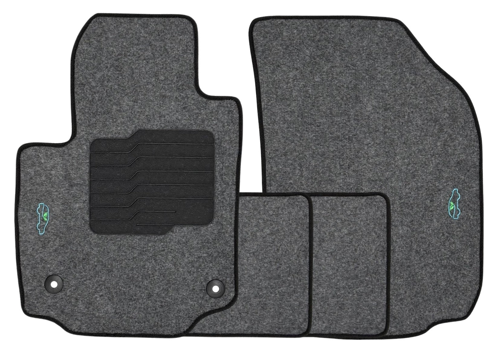 Floor Mats Gray Carpet for 2018 to 2024 Chevrolet Equinox / GMC Terrain