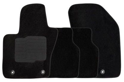 Carpet Floor Mats for 2017 to 2026 Jeep Compass, Front and Rear, Black