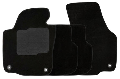 Carpet Floor mats for 2011 to 2019 Volkswagen Passat, Front and Rear, Black