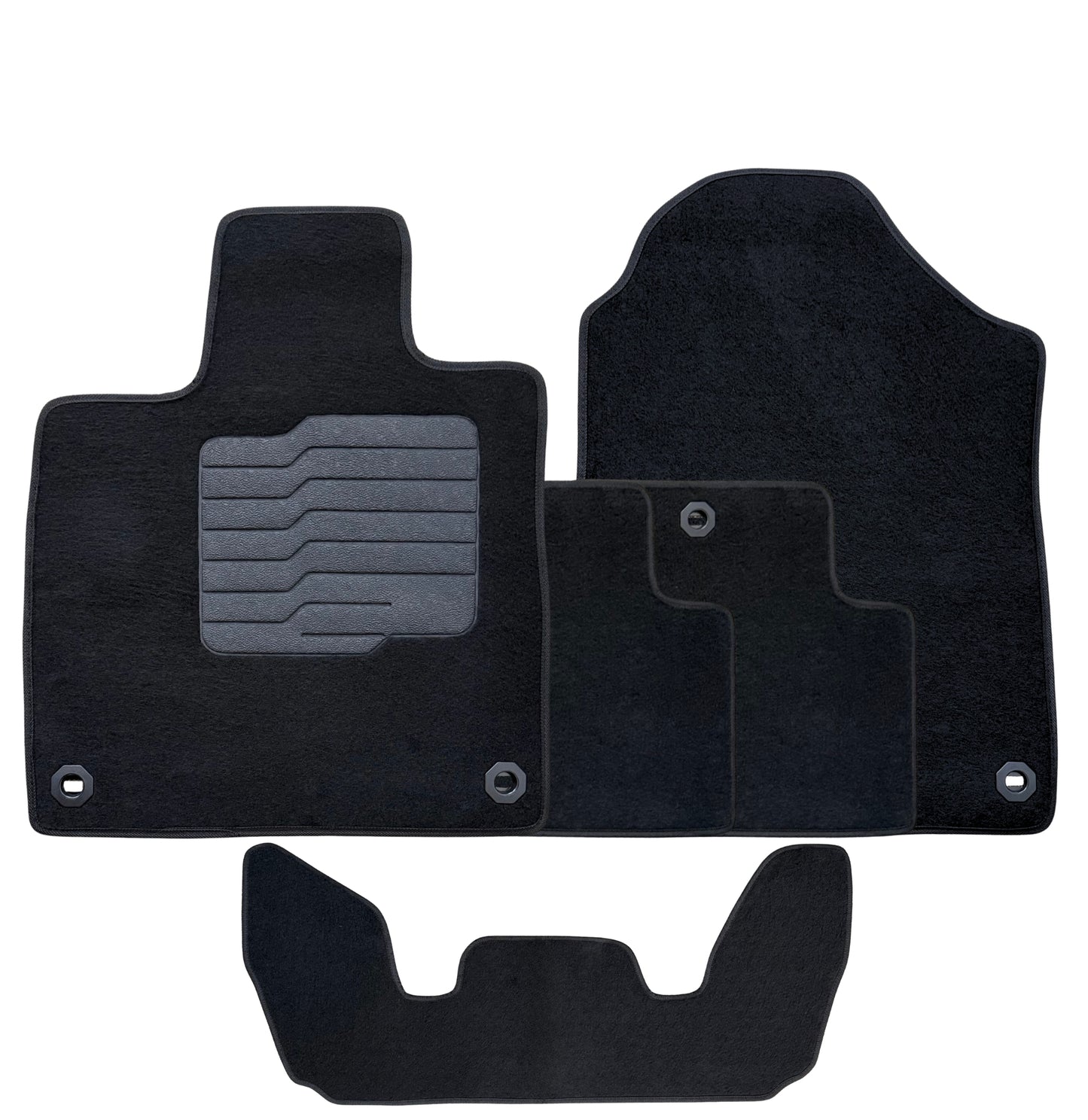 Carpet Floor Mats for 2022 to 2026 Acura MDX, Front, Rear and 3rd Row, Black