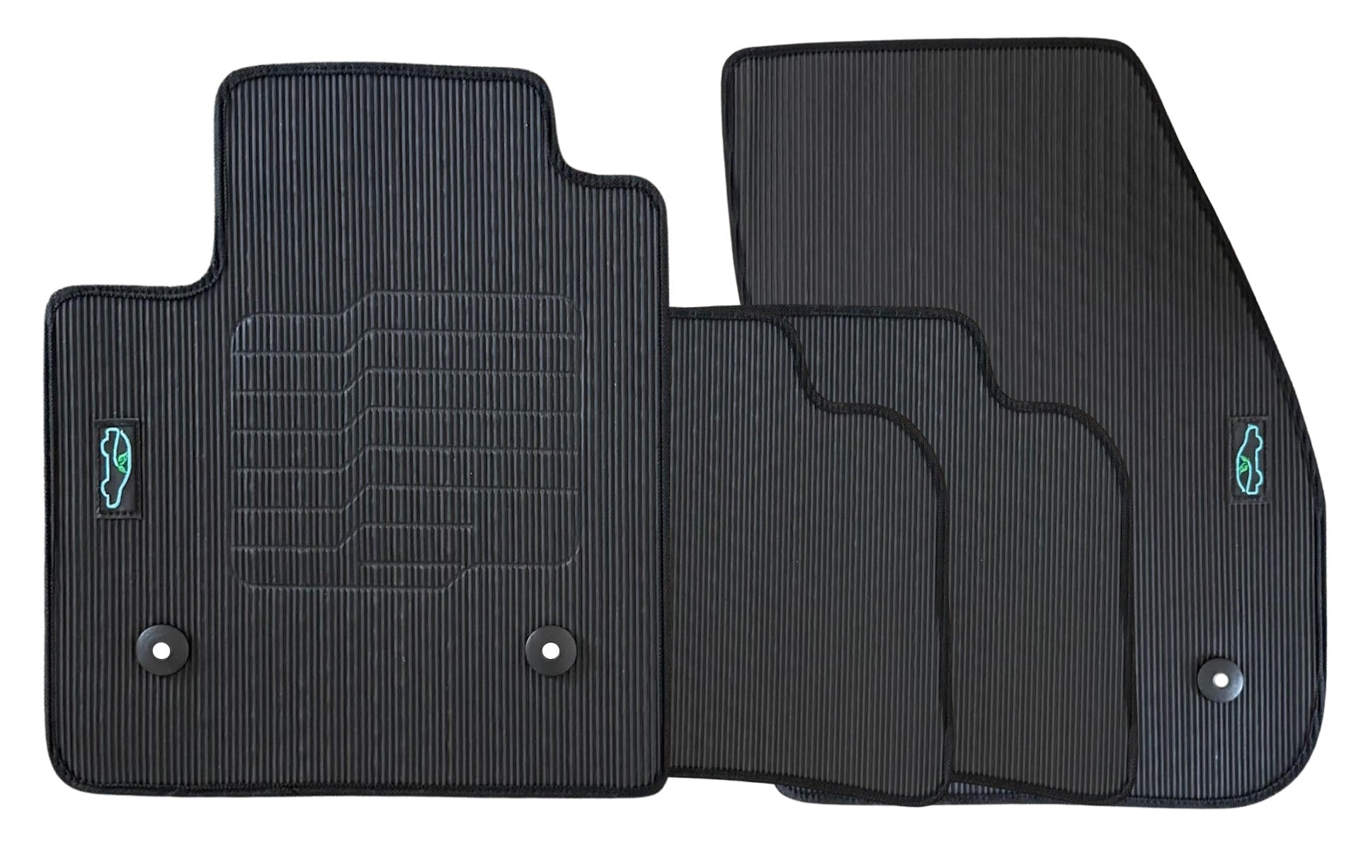 All Weather Floor Mats for 2018 to 2025 Cadillac XT4, front and Rear, Black