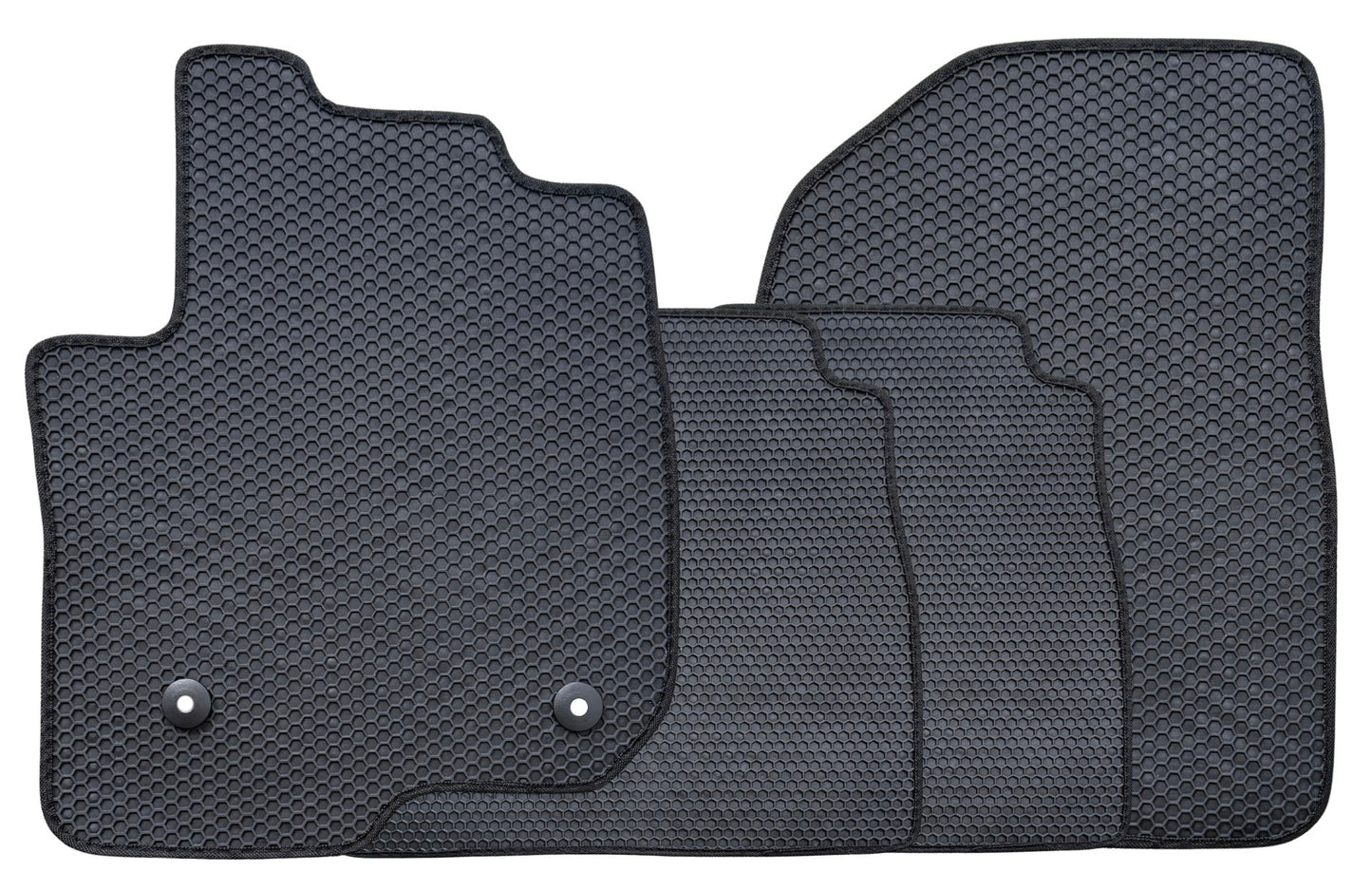All Weather Honeycomb Floor Mats for 2019 to 2026 Chevrolet Silverado / GMC Sierra 1500, Front and Rear, Black