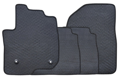 All Weather Honeycomb Floor Mats for 2019 to 2026 Chevrolet Silverado / GMC Sierra 1500, Front and Rear, Black