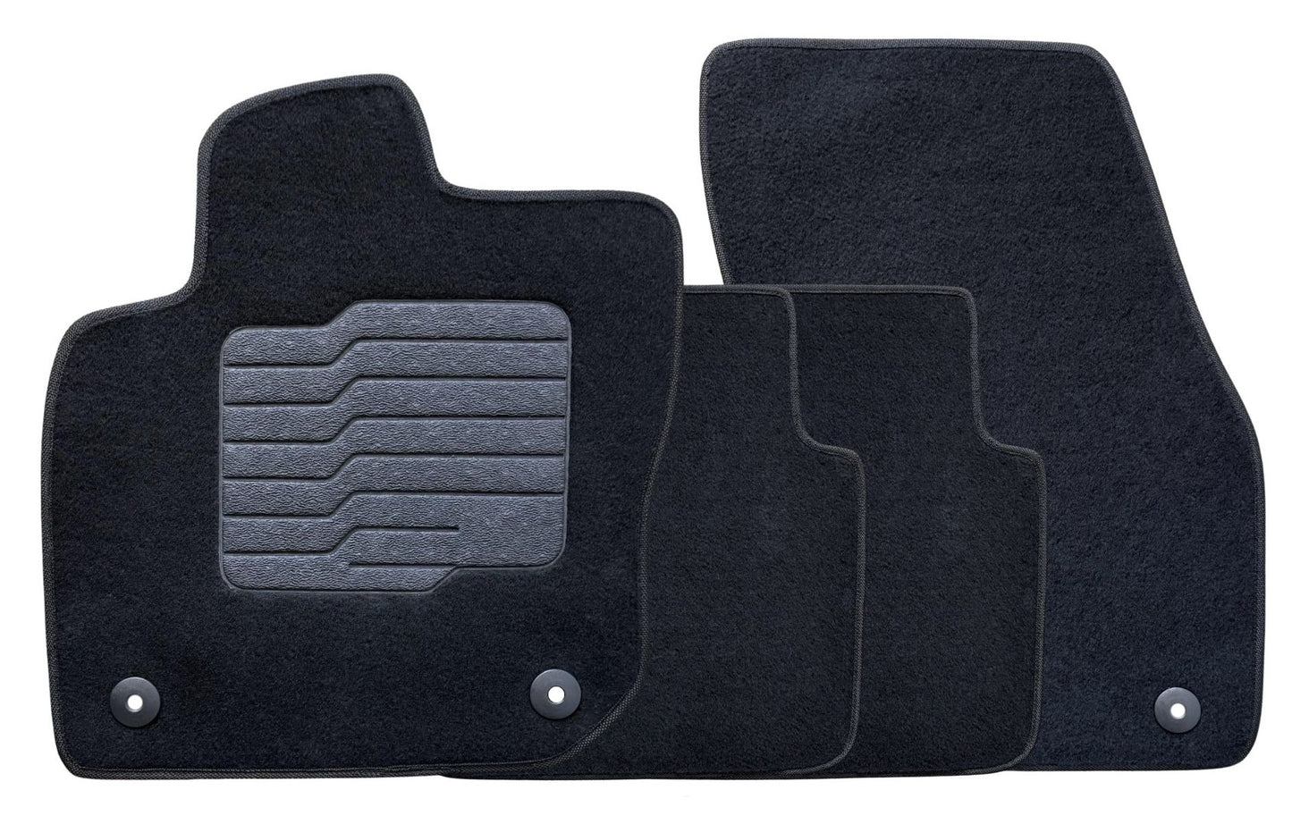 Carpet Floor Mats for 2025 to 2026 Volkswagen Tiguan, Front and Rear, Black