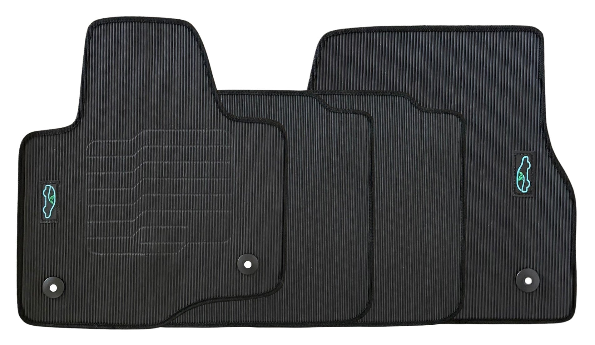 All Weather Floor Mats for 2018 to 2024 Ford Expedition, front and Rear, Black