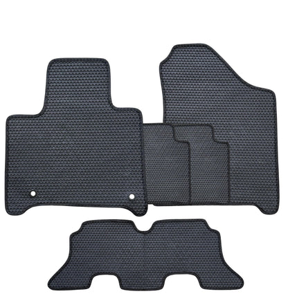All Weather Honeycomb Floor Mats for 2024 to 2026 Hyundai Santa Fe, Full Set (Front, Rear and 3rd Row)