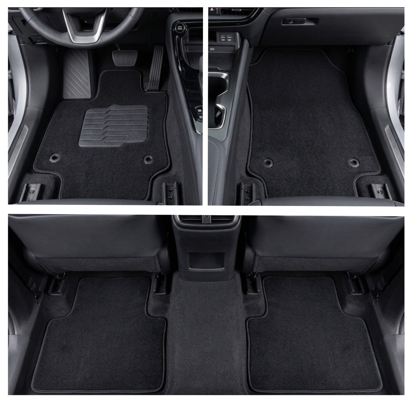 Carpet Floor Mats for 2022 to 2026 Lexus NX250/NX350, Front and Rear, Black