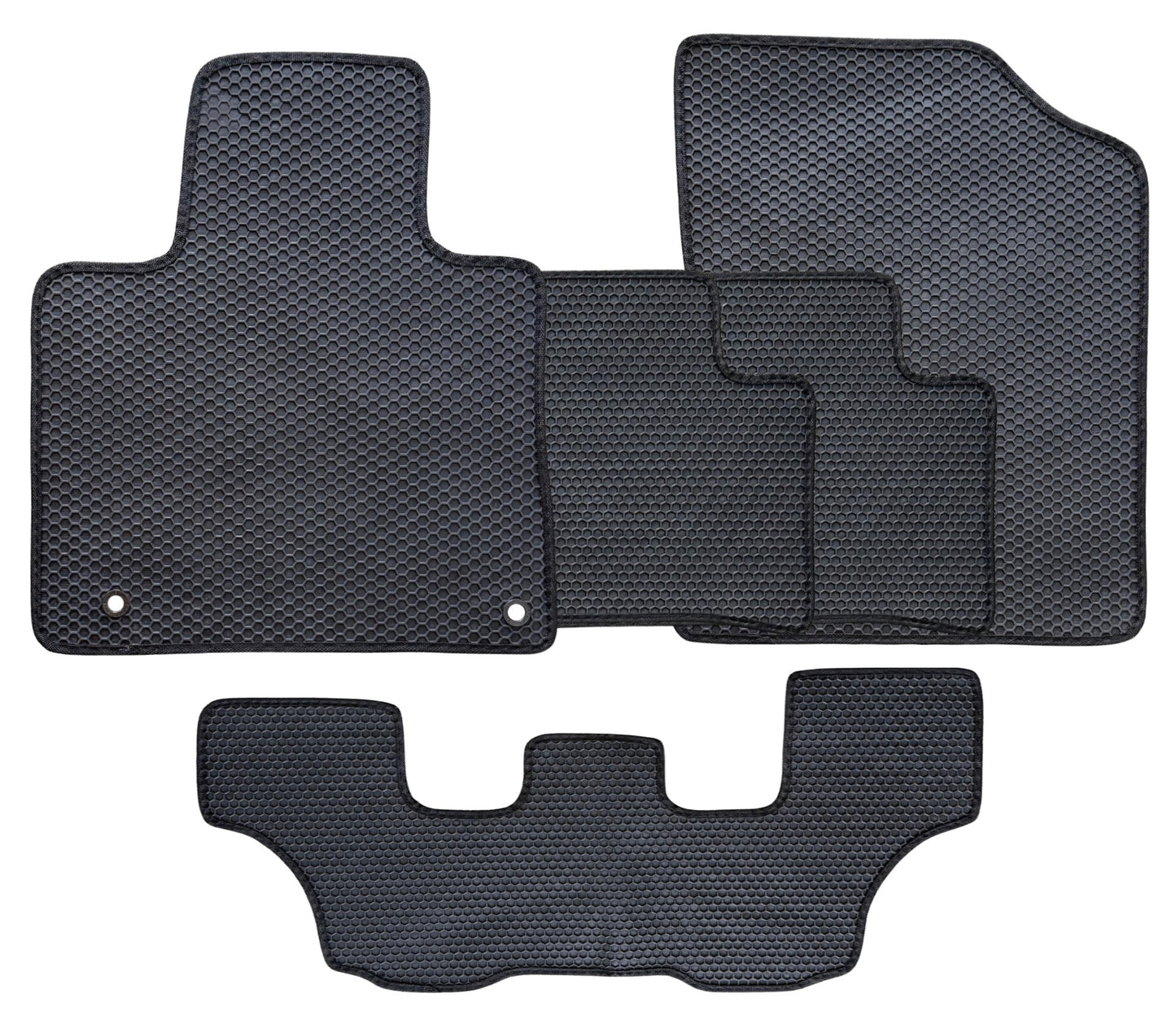 All Weather Honeycomb Floor Mats for 2021 to 2026 Kia Sorento 3-Row Set (Not for Hybrid Models)