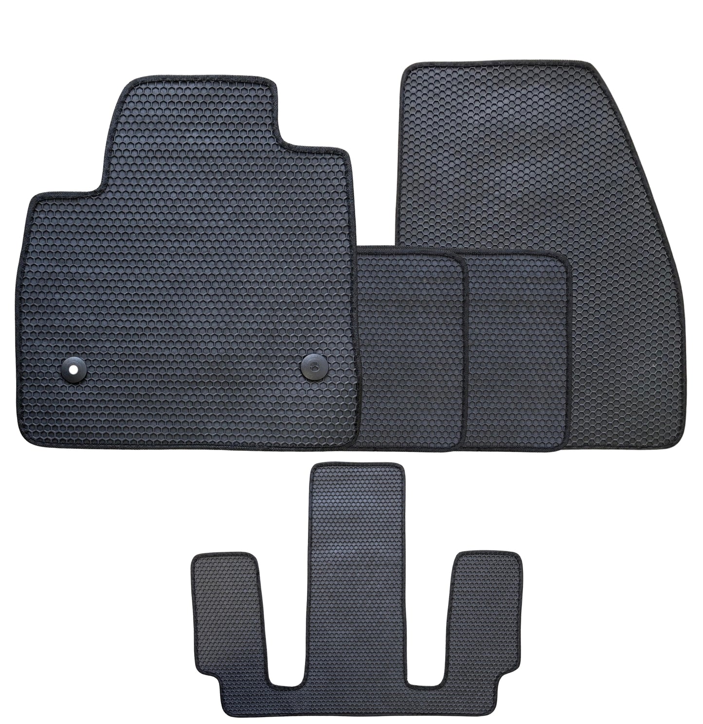 All Weather Honeycomb Floor Mats for 2017 to 2023 GMC Acadia, Full set (including 3rd Row)