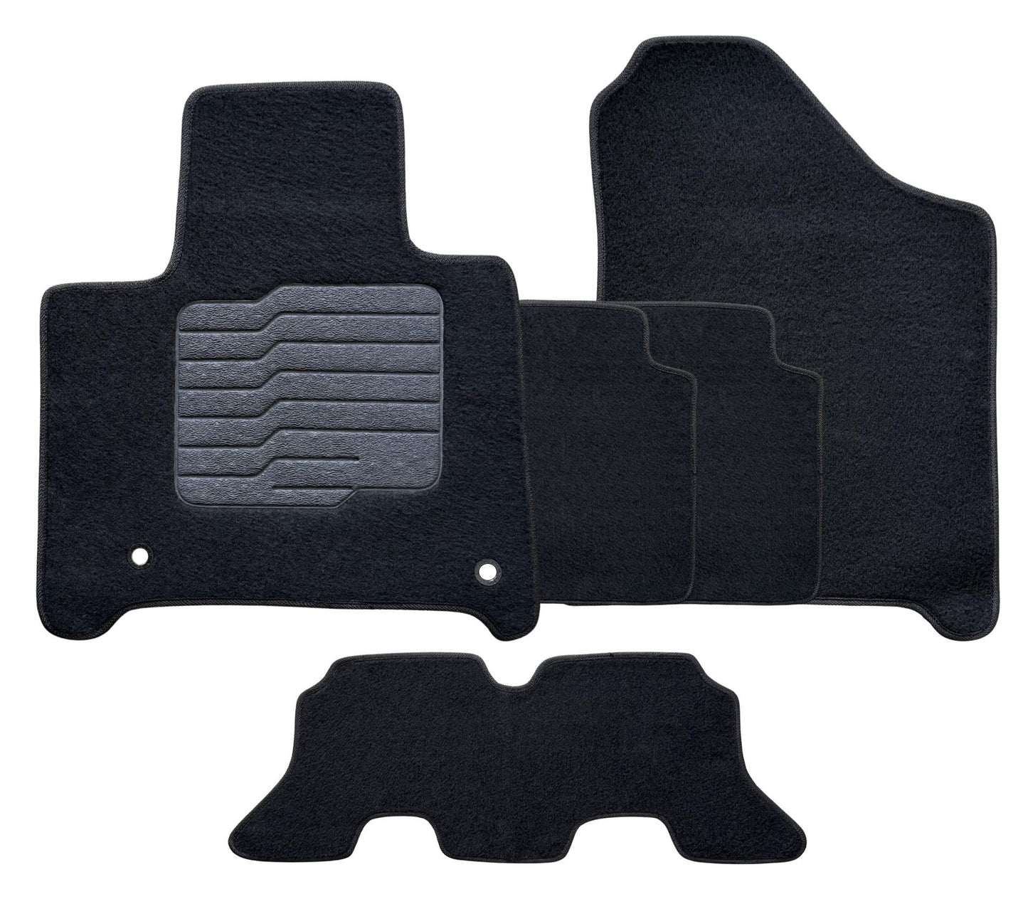 Carpet Floor Mats for 2024 to 2026 Hyundai Santa Fe, Full Set (Front, Rear and 3rd Row), Black