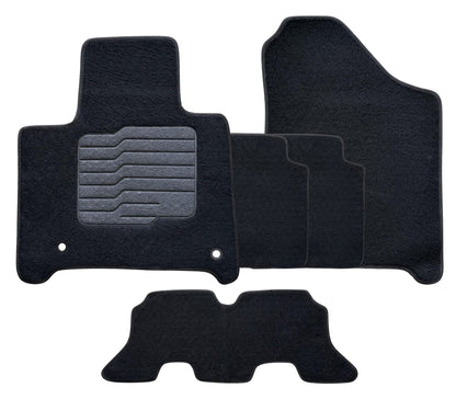 Carpet Floor Mats for 2024 to 2026 Hyundai Santa Fe, Full Set (Front, Rear and 3rd Row), Black
