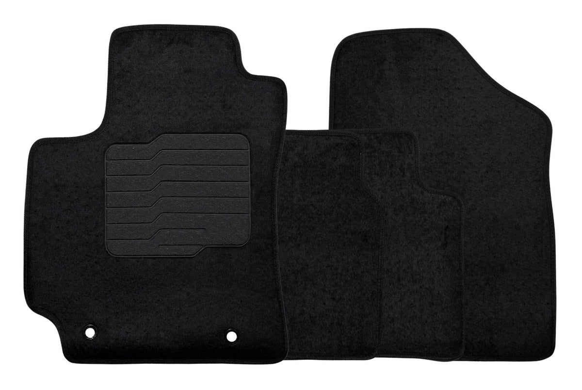 Carpet Floor Mats for 2024 to 2026 Hyundai Kona, Front and Rear, Black (Not for Electric Models)