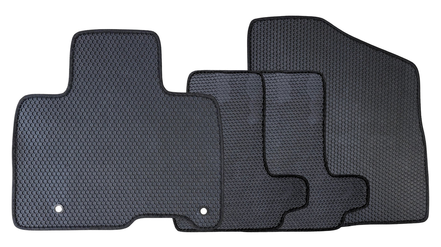 All Weather Honeycomb Floor Mats for 2022 to 2026 Kia Carnival 8 Passenger, Front and Rear