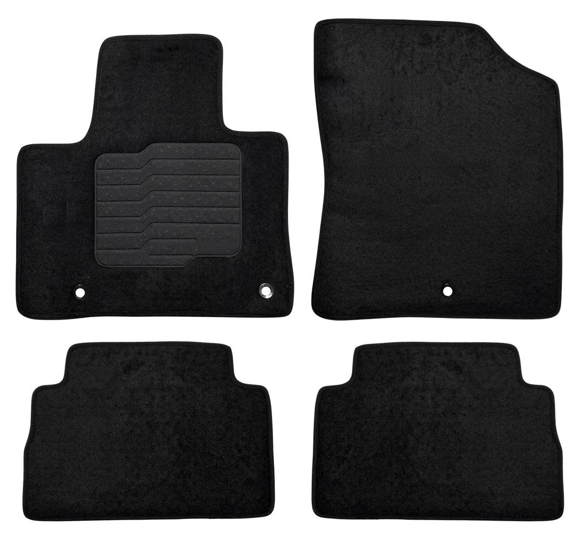 Carpet Floor Mats for 2021 to 2023 Hyundai Santa Fe PHEV (Not for Gas Models), Front and Rear, Black