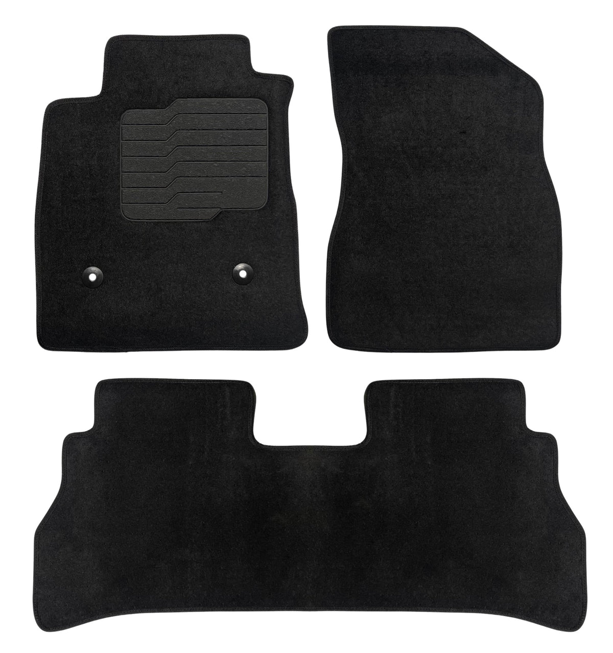 Carpet Floor Mats for 2024 2025 2026 Chevrolet Trax & Buick Envista, Front and Rear, Black