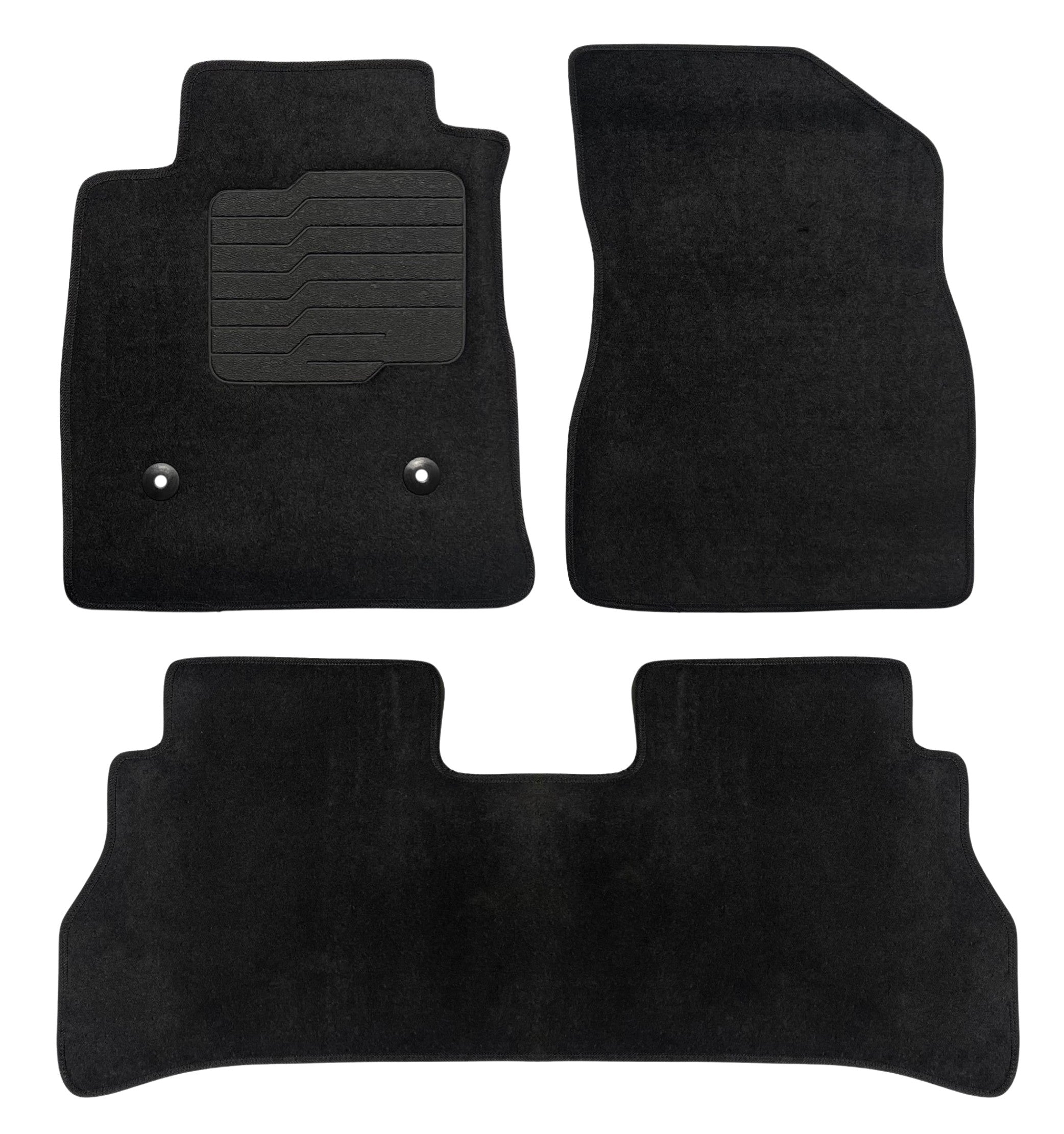 Carpet Floor Mats for 2024 2025 2026 Chevrolet Trax & Buick Envista, Front and Rear, Black
