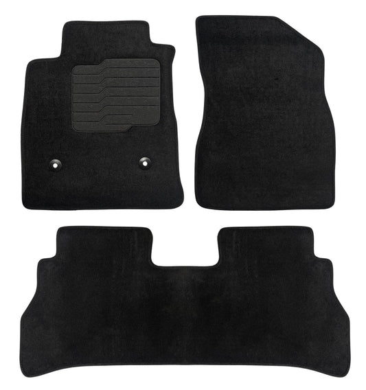 Carpet Floor Mats for 2024 2025 2026 Chevrolet Trax & Buick Envista, Front and Rear, Black