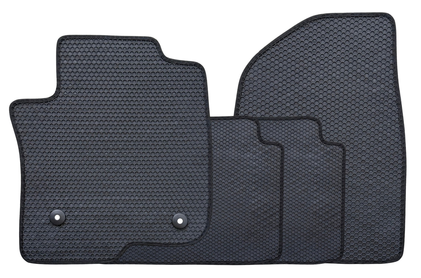 All Weather Honeycomb Floor Mats for 2021 to 2026 GMC Yukon, Chevrolet Tahoe, Suburban, Cadillac Escalade, Front and Rear, Black