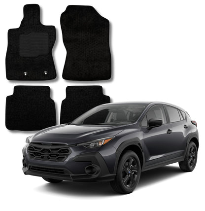 Carpet Floor Mats for 2024-2026 Subaru Crosstrek and Impreza, Front and Rear, Black