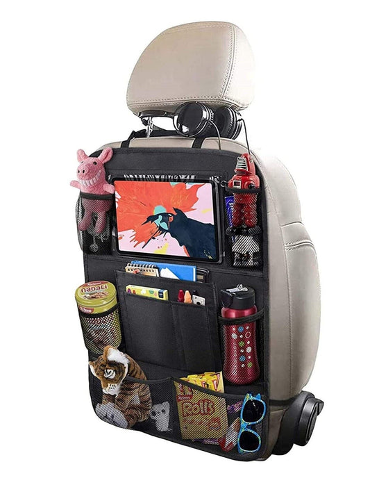 Backseat Car Organizer with 10" Tablet Holder and 9 Pockets - Universal Fit