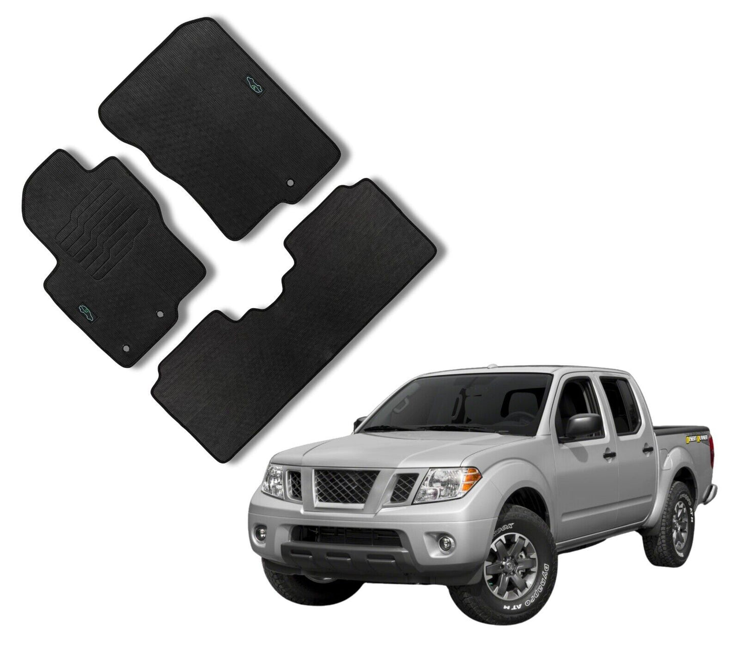 All Weather Floor Mats for 2011 to 2021 Nissan Frontier Crew Cab