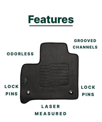 All-Weather Floor Mats for 2018 to 2024 Chevy Traverse Front, Rear & 3rd Row