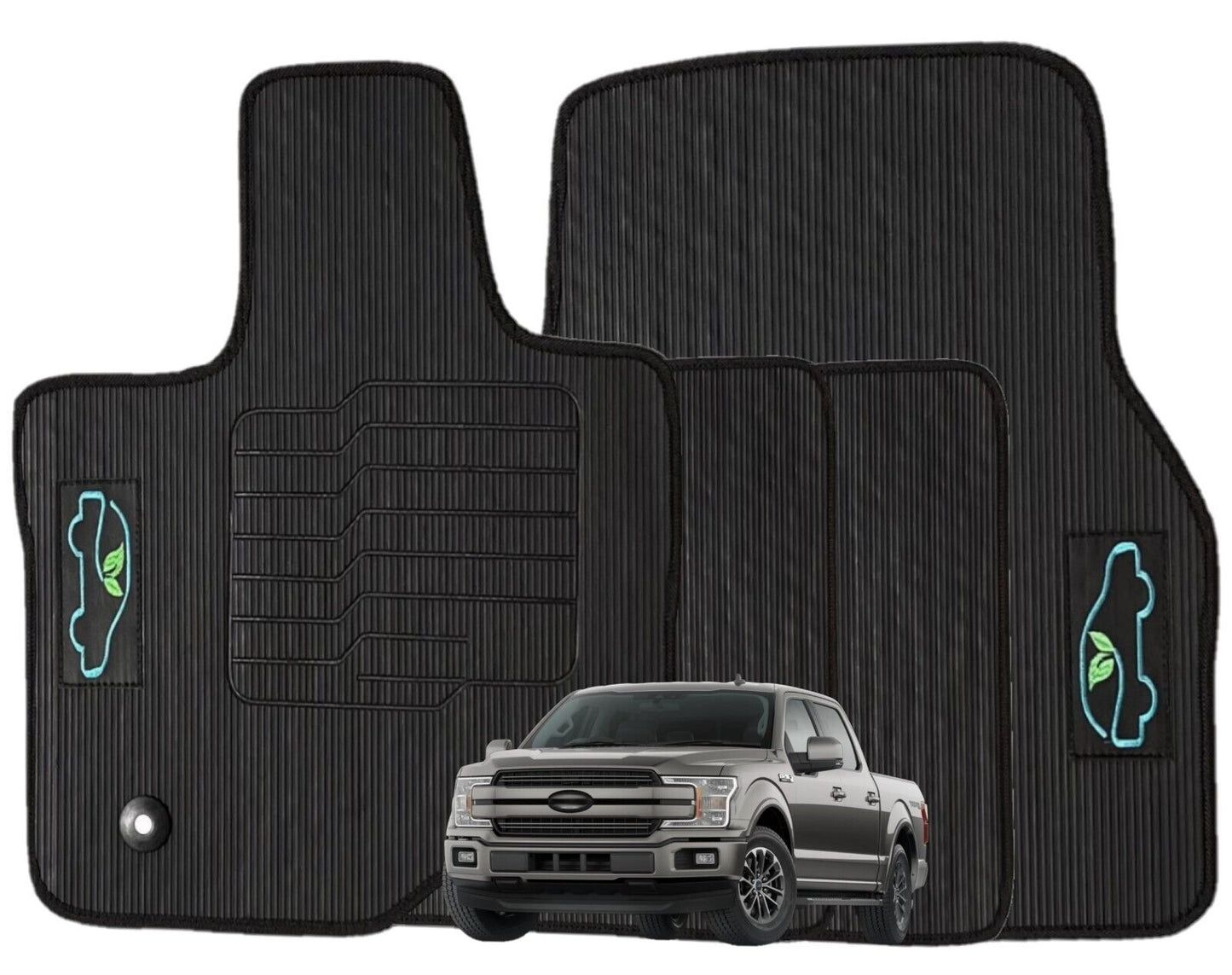 All Weather Floor Mats for 2015 to 2020 Ford F-150 Crew Cabin