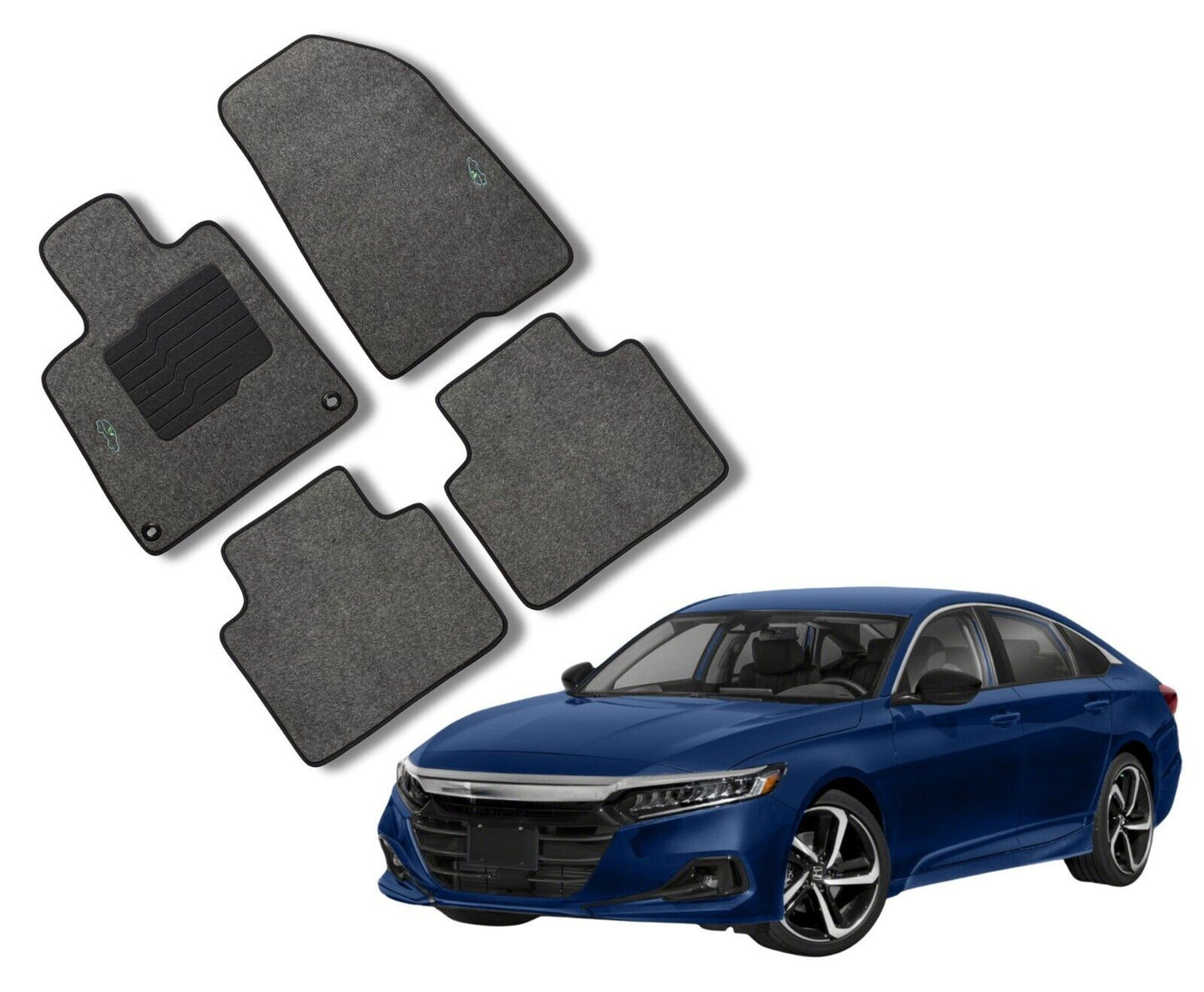 Carpet Floor Mats for 2018 to 2024 Honda Accord - Gray