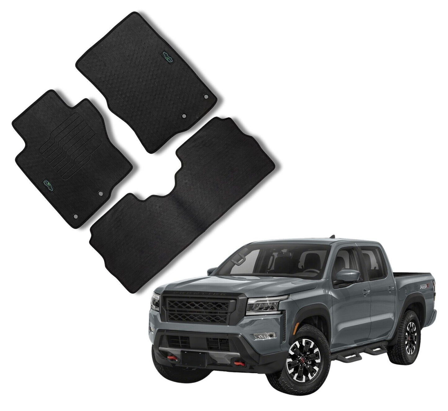 All Weather Floor Mats for 2022 to 2024 Nissan Frontier Crew Cab