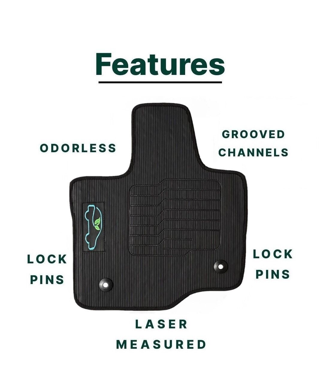 All Weather Floor Mats for 2015 to 2020 Ford F-150 Crew Cabin