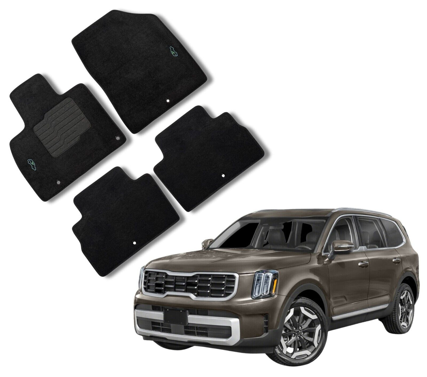 Carpet Floor Mats For 2020 to 2024 Kia Telluride