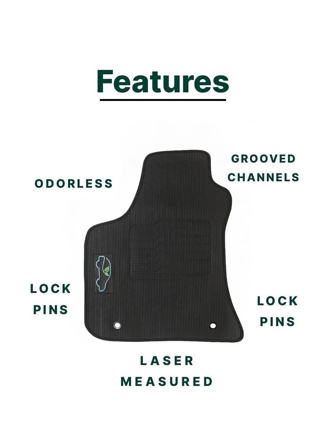 All Weather Floor Mats for 2011 to 2023 Dodge Charger and Chrysler 300 RWD (Not fit for All-Wheel Drive)