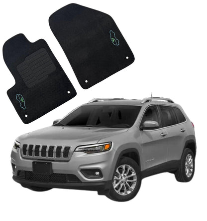 Carpet Floor Mats for 2014 to 2023 Jeep Cherokee, Driver and Passenger Only