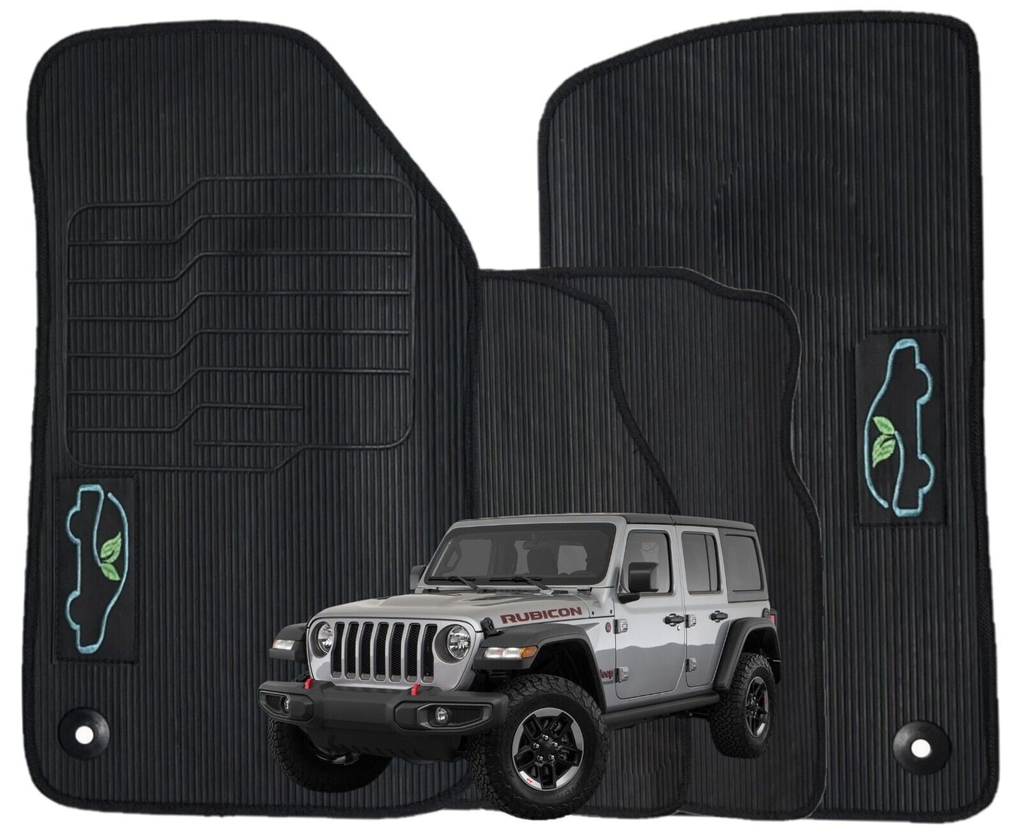 All-Weather Floor Mats for 2018 to 2024 Jeep Wrangler 4-Door Models