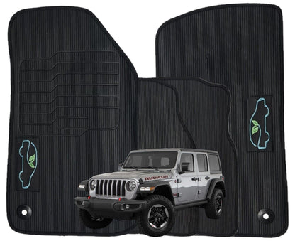 All-Weather Floor Mats for 2018 to 2024 Jeep Wrangler 4-Door Models