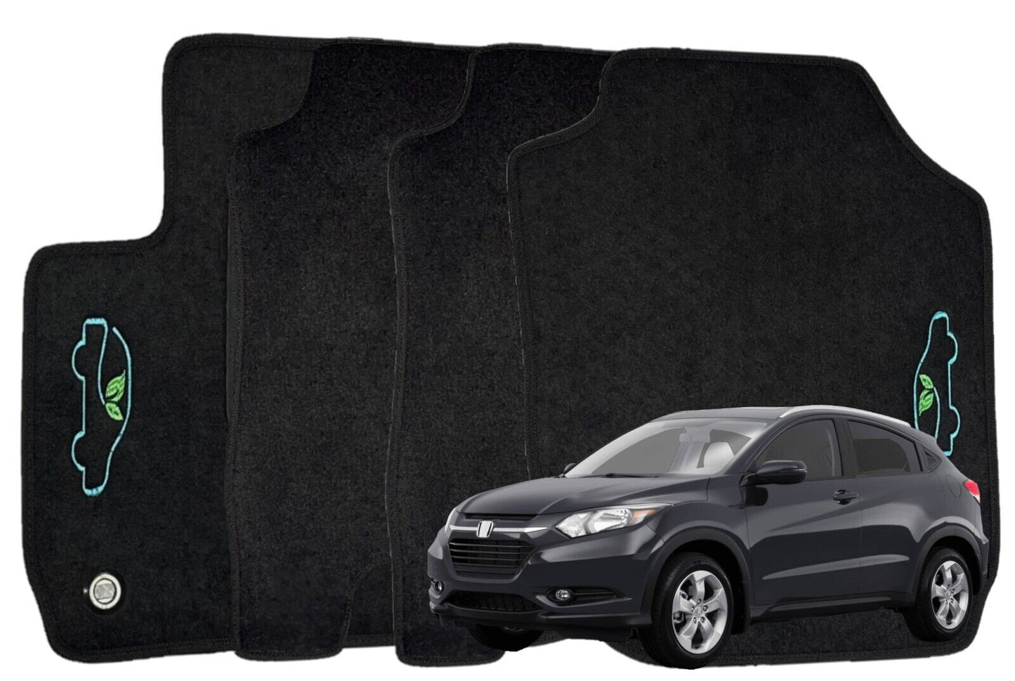 Carpet Floor Mats for 2016 to 2022 Honda HRV / 2015 to 2020 Honda Fit