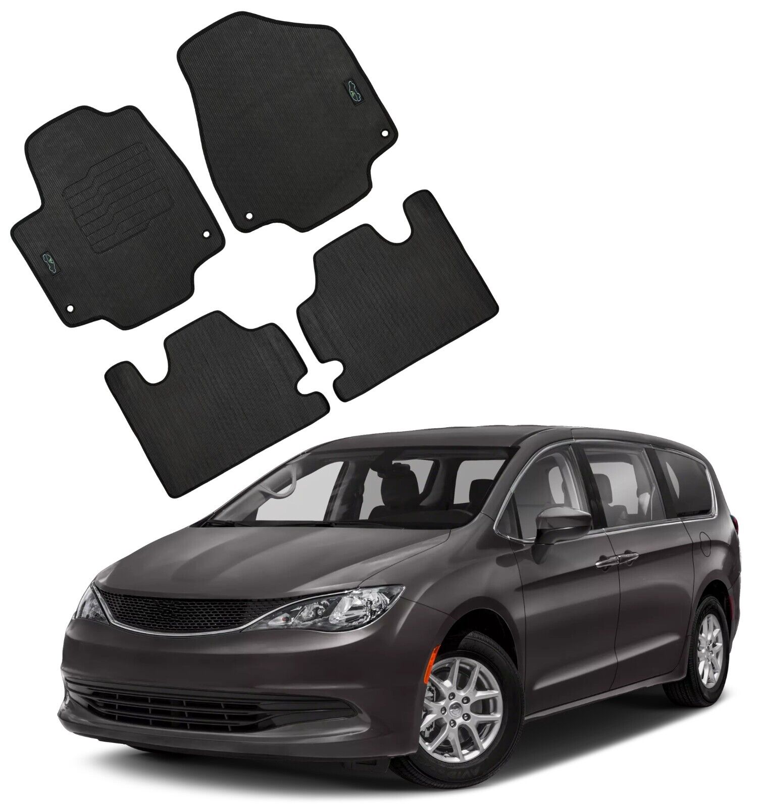 Floor Mats for 2017 to 2026 Chrysler Pacifica All Weather (Not for Hybrid)