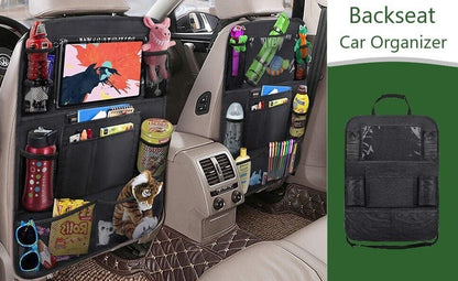 Backseat Car Organizer with 10" Tablet Holder and 9 Pockets - Pack of 2