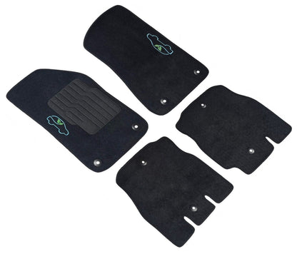 Carpet Floor Mats for 2018 to 2024 Jeep Wrangler 4-Door Models