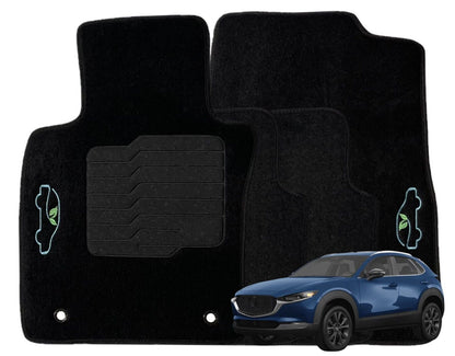 Carpet Floor Mats For 2019 to 2024 Mazda3 Hatch and Sedan CX-30