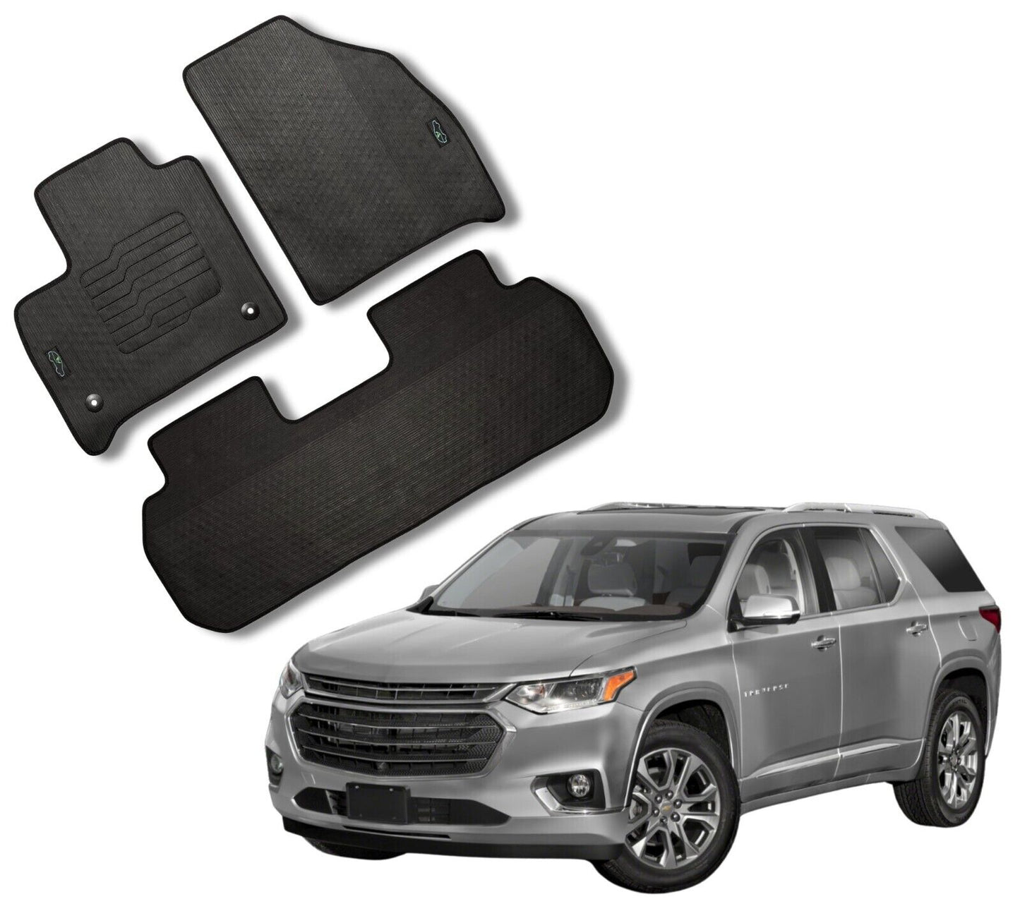 Floor Mats For 2018 to 2024 Chevy Traverse All Weather