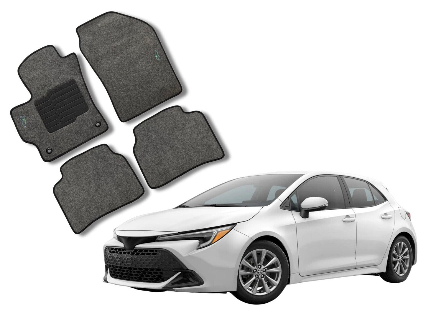 Carpet Floor Mats For 2020 to 2024 Toyota Corolla - Gray