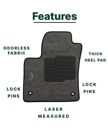 Carpet Floor Mats For 2016 to 2022 Toyota Prius - Gray