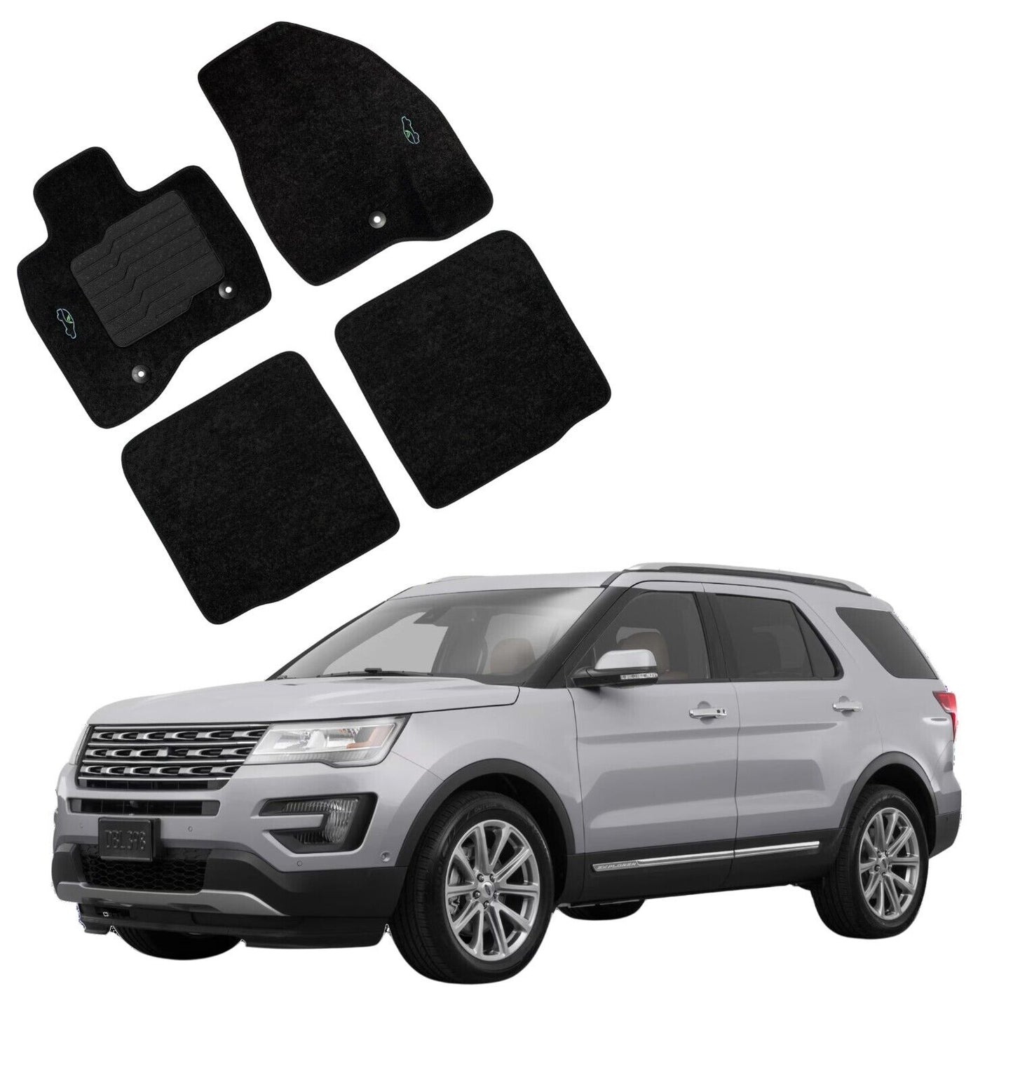 Carpet Floor Mats for 2015 to 2019 Ford Explorer