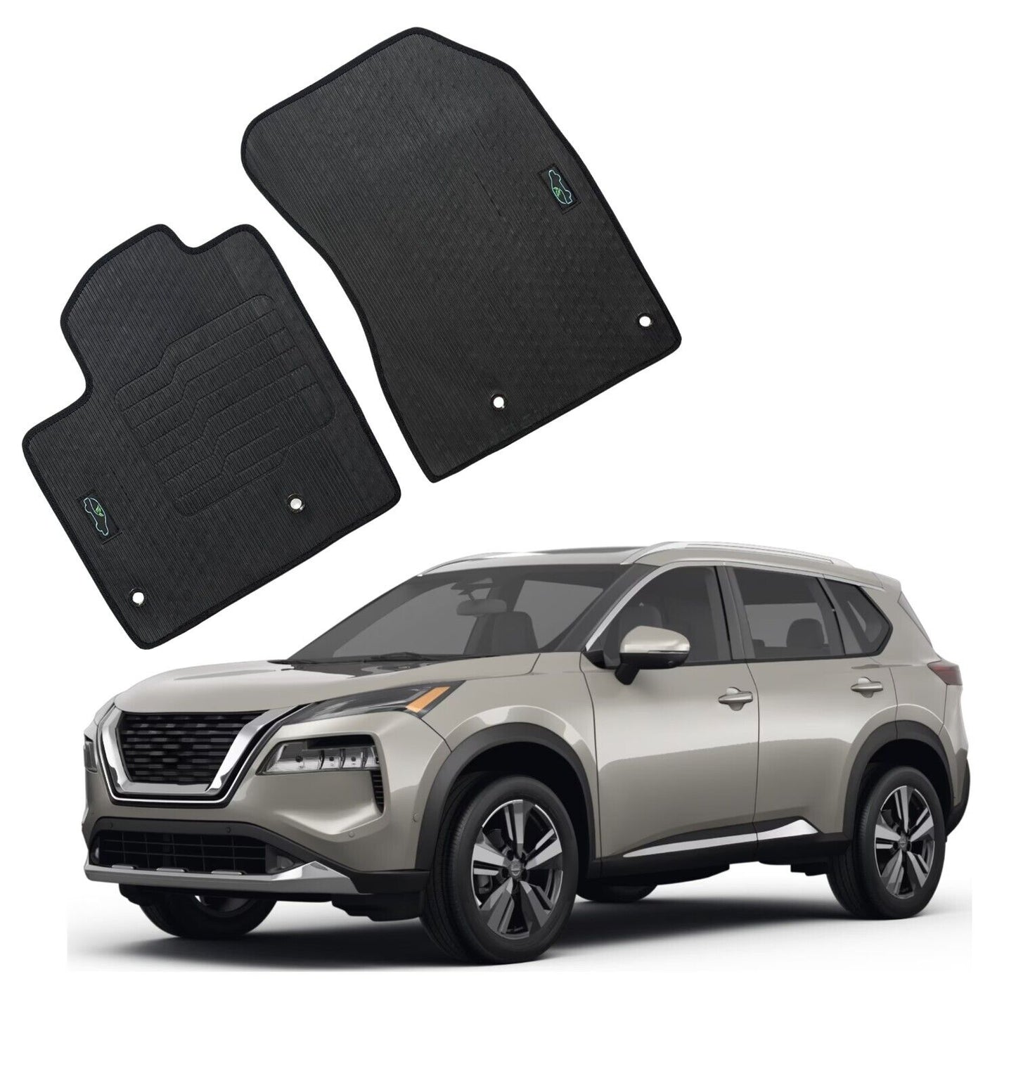 All Weather Floor Mats for 2021 to 2024 Nissan Rogue - Driver and Passenger only