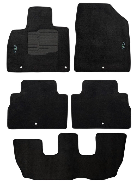 Carpet Floor Mats for 2020 to 2024 Kia Telluride Front, Rear and 3rd Row, Black