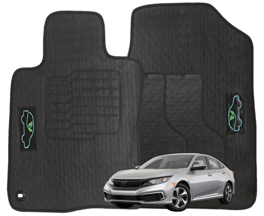 All Weather Floor Mats for 2016 to 2021 Honda Civic Front and Rear