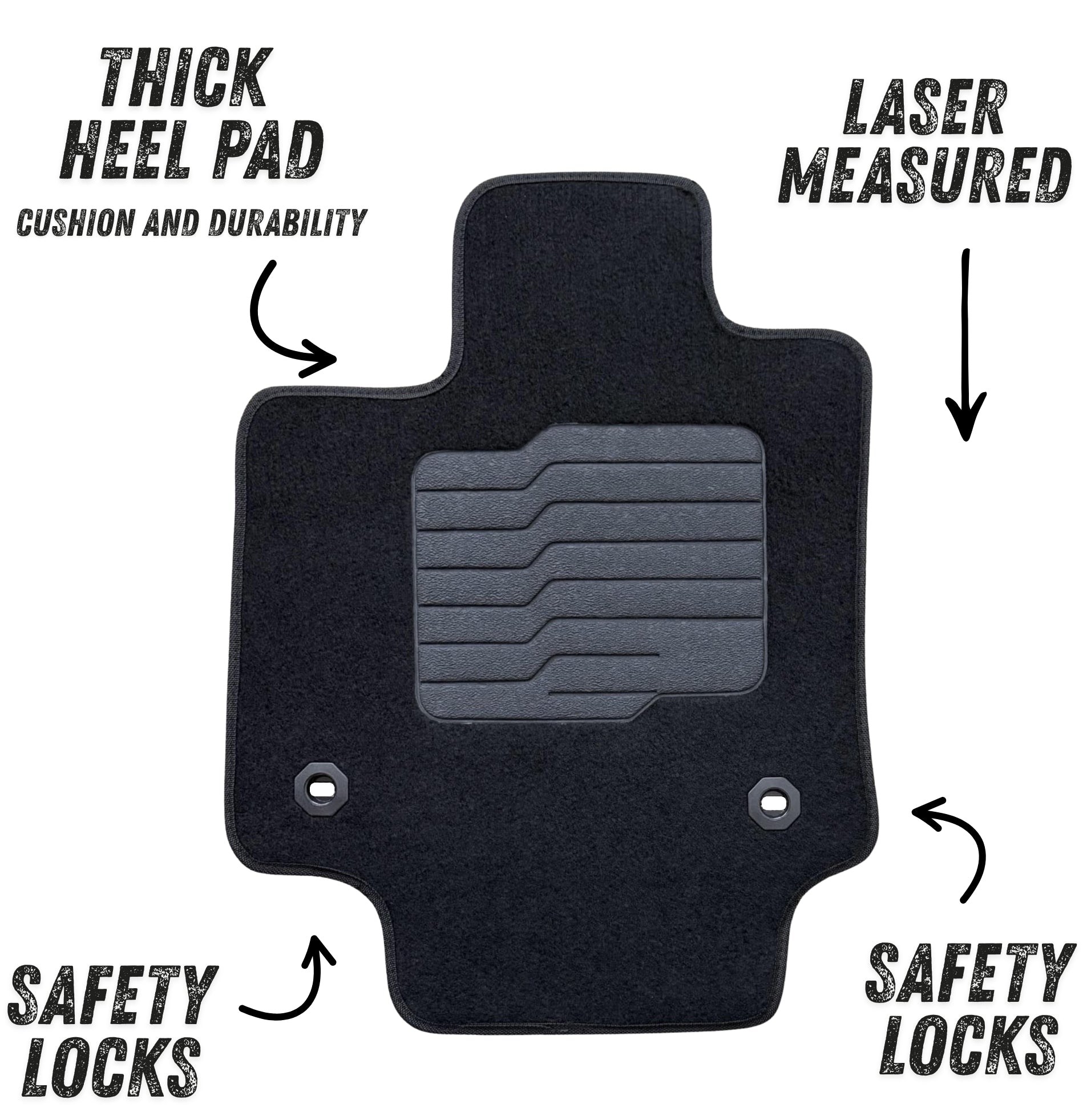 Carpet Floor Mats for 2022 to 2026 Lexus NX250/NX350, Front and Rear, Black