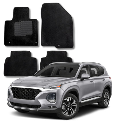 Carpet Floor Mats for 2019 2020 Hyundai Santa Fe, Front and Rear